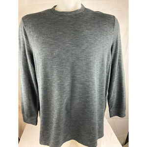 Men’s George Long Sleeve Round Neck Knit Pullover Shirt Size 3XL Black EUC
